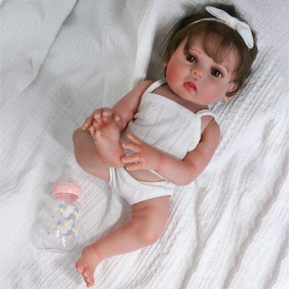 CHAREX Reborn Baby Girl Doll Vinyl Full Body Amazing Gift Set for Kids Age 3+ - Picture 1 of 7